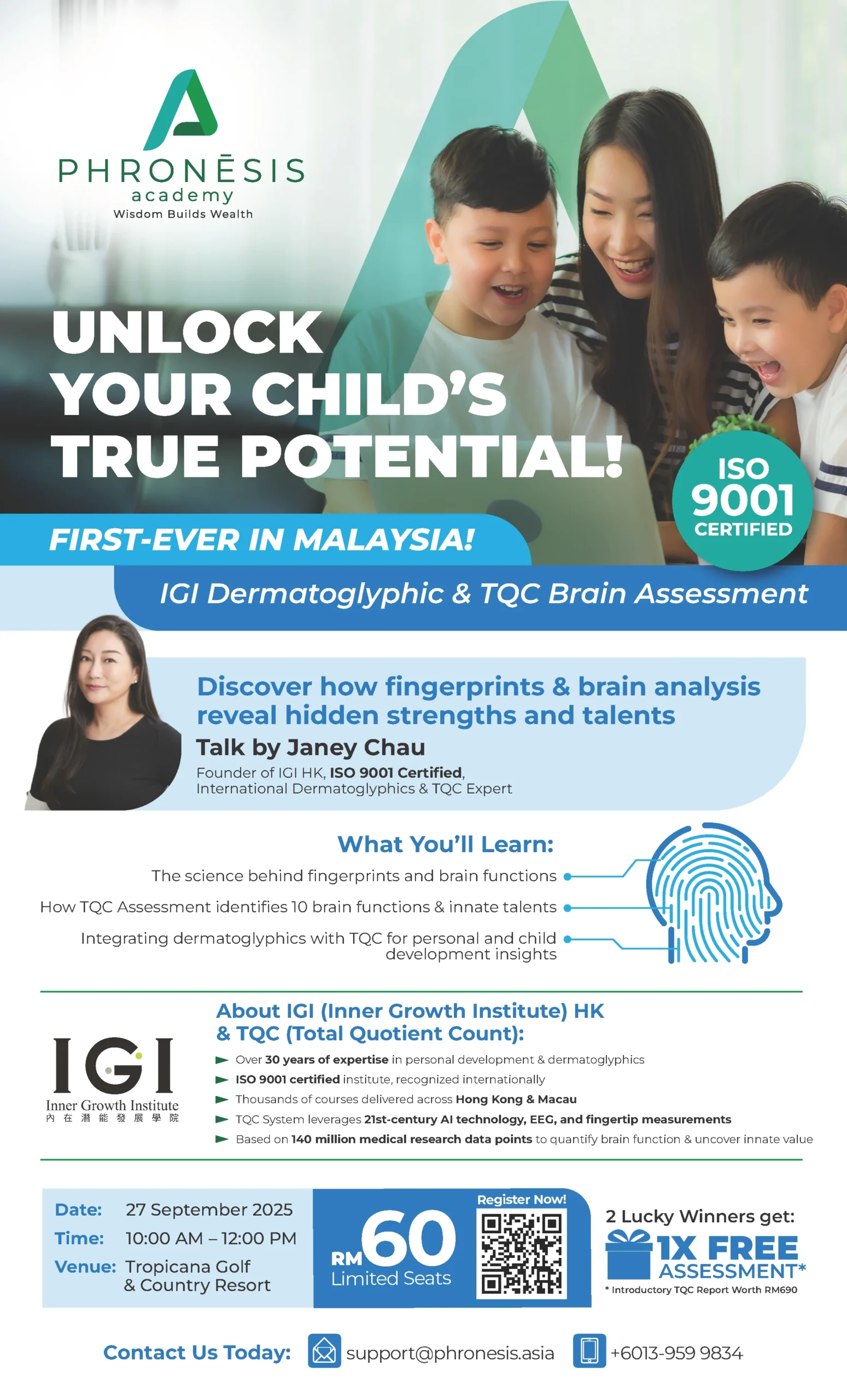 IGI Dermatoglyphic & TQC Brain Assessment